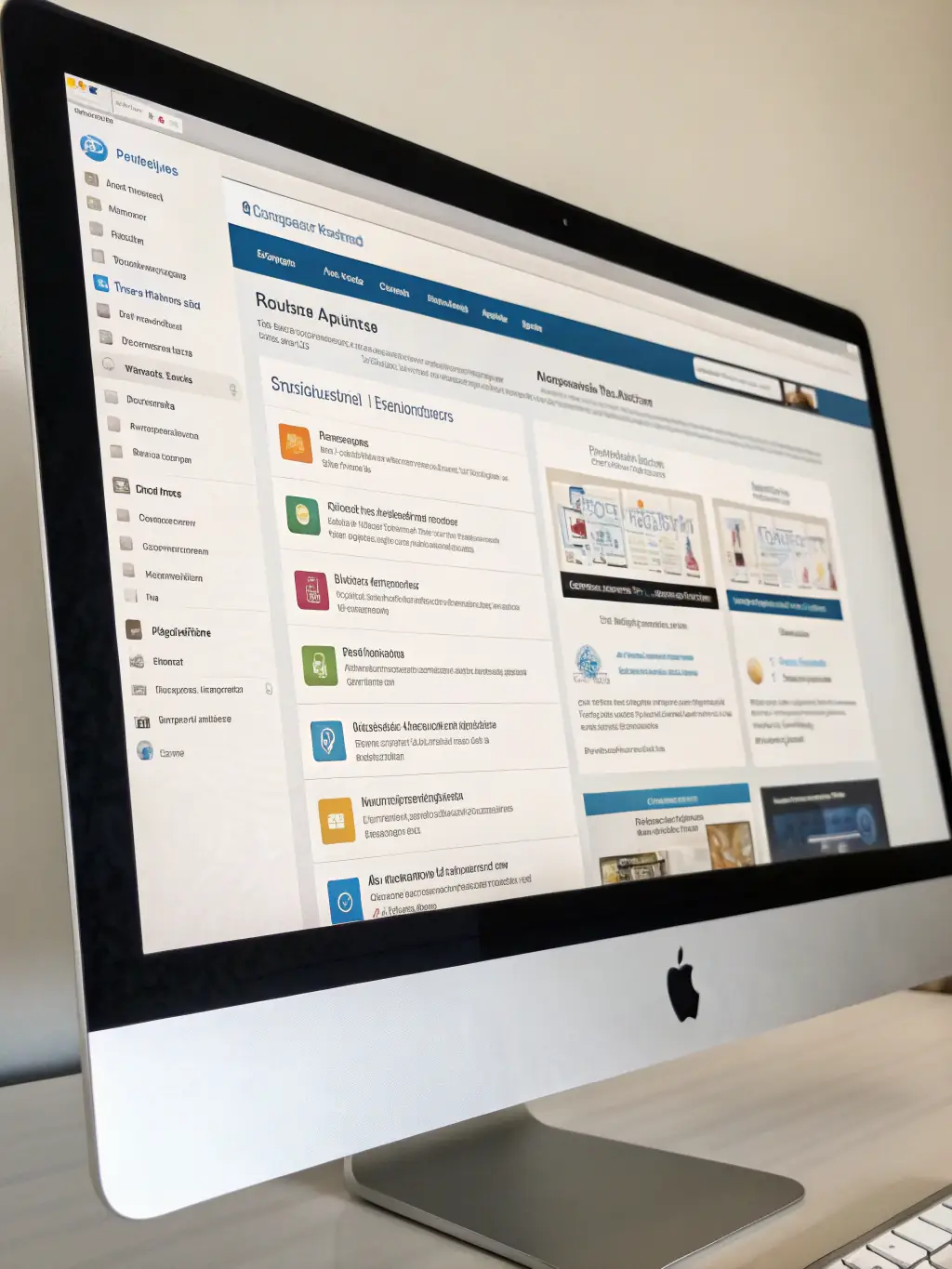 An image of a digital knowledge repository with search and categorization features, representing AgDBrix's Reghub Knowledge Base.